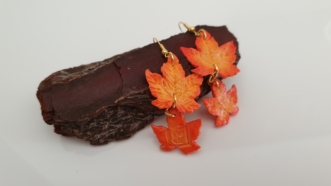BUTINELY Boucles d'oreilles élégantes feuilles d'érable automnale