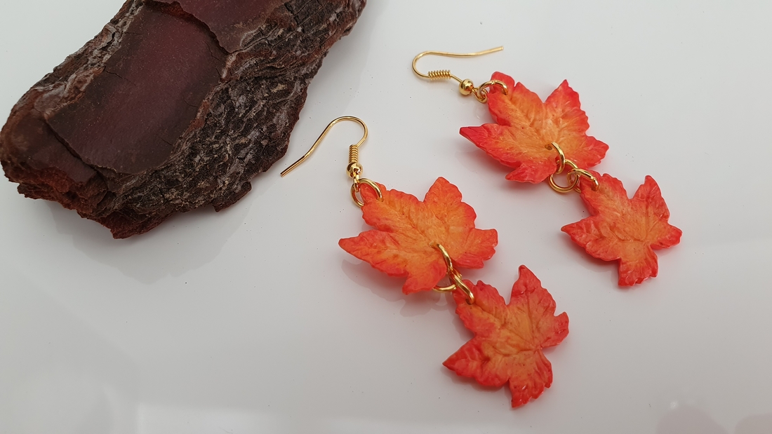 BUTINELY Boucles d'oreilles élégantes feuilles d'érable automnale