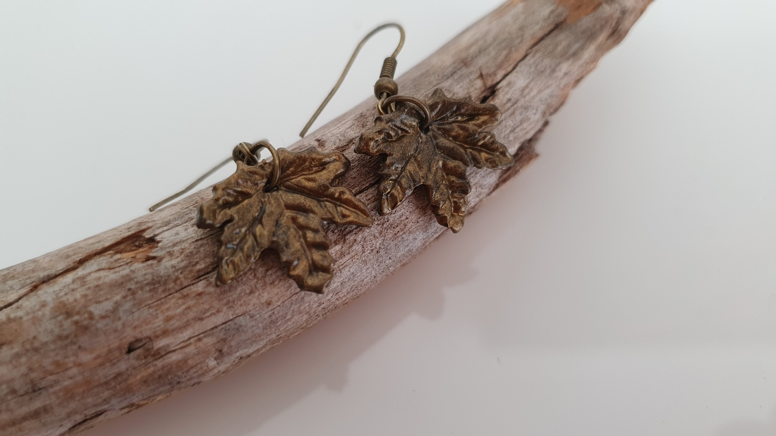 BUTINELY Boucles d'oreilles élégantes feuilles d'érable automnale
