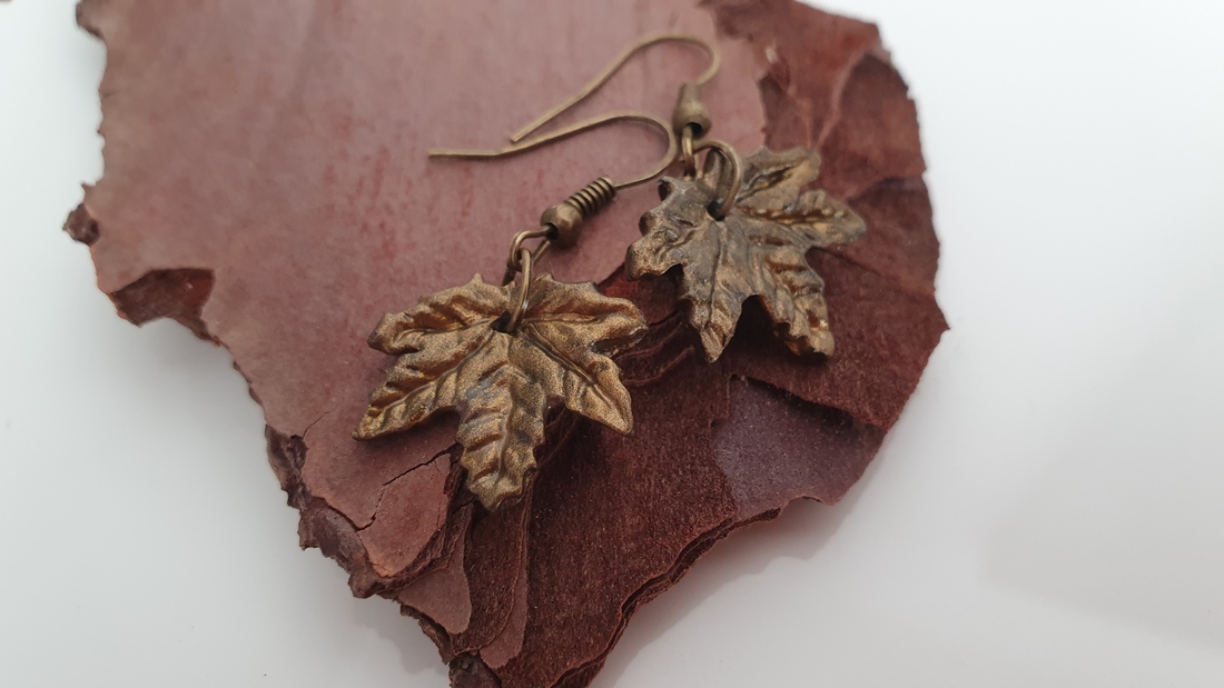 BUTINELY Boucles d'oreilles élégantes feuilles d'érable automnale