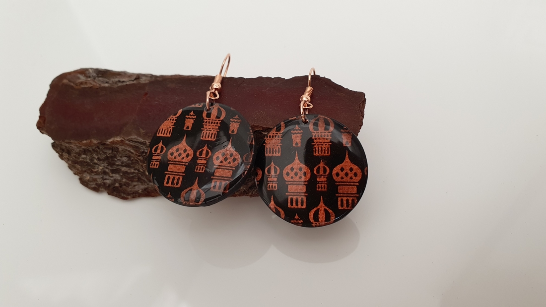 BUTINELY Boucles d'oreilles collection évasion motif Russie pour femme élégante