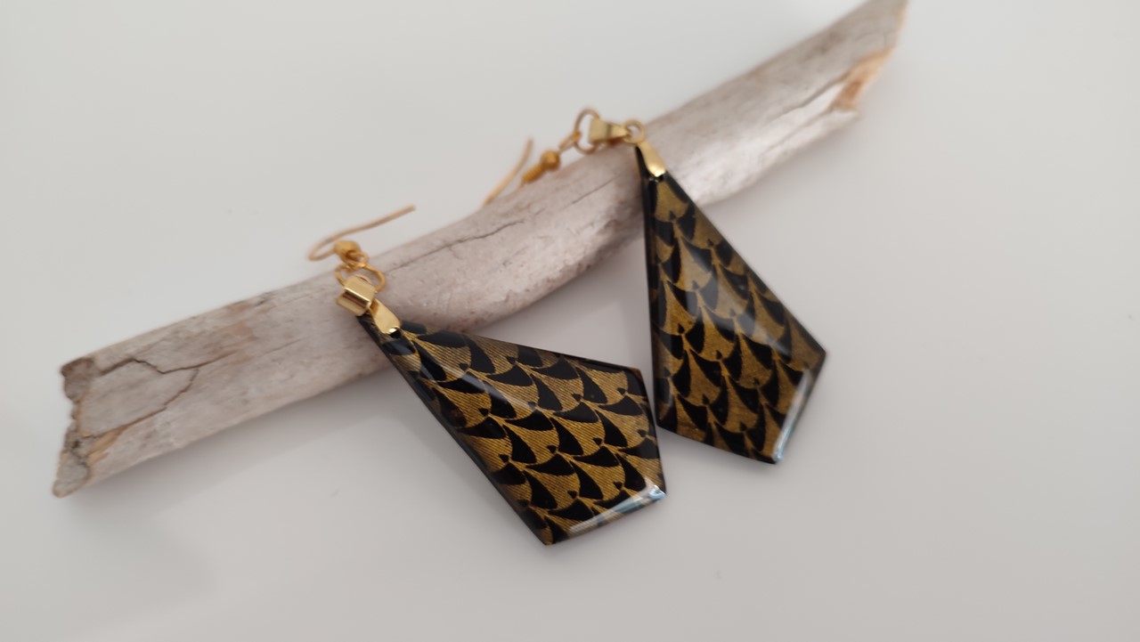Boucles d'oreilles motif ethnique