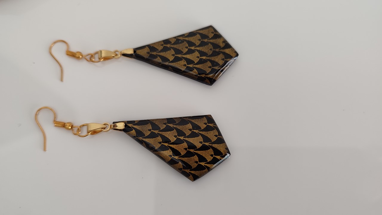 Boucles d'oreilles motif ethnique – Image 2