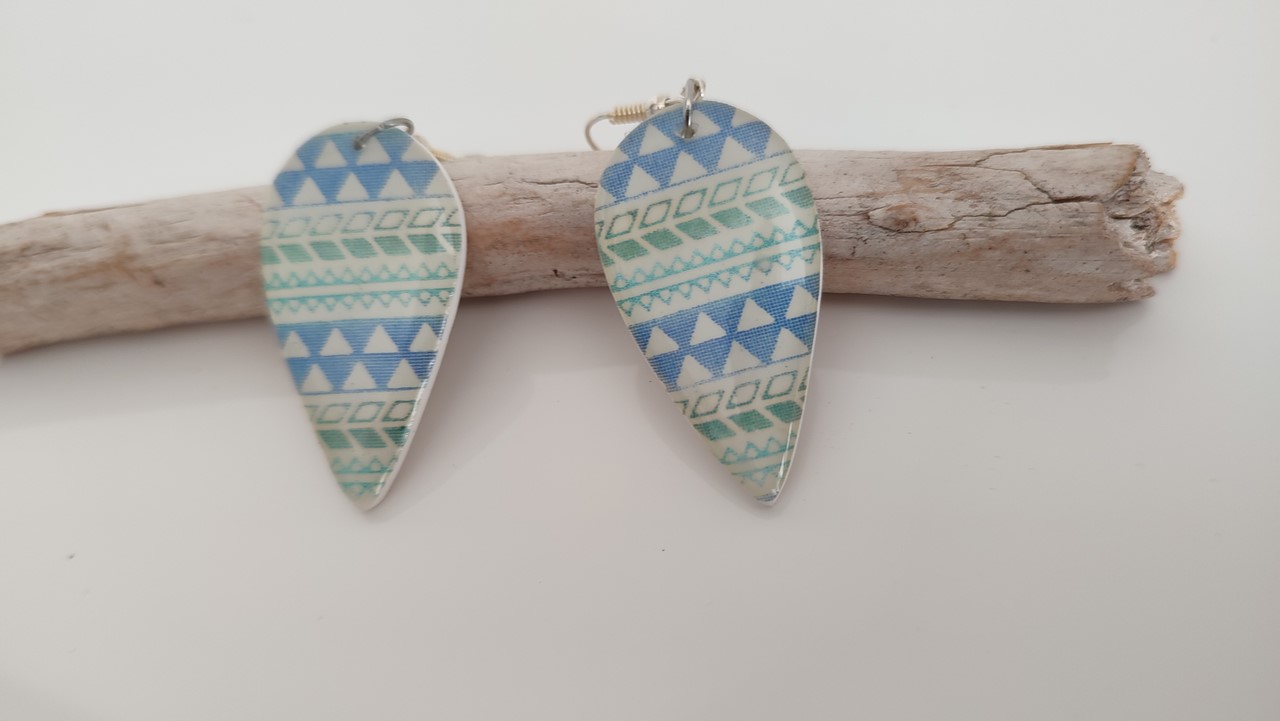 Boucles d'oreilles motif ethnique – Image 5