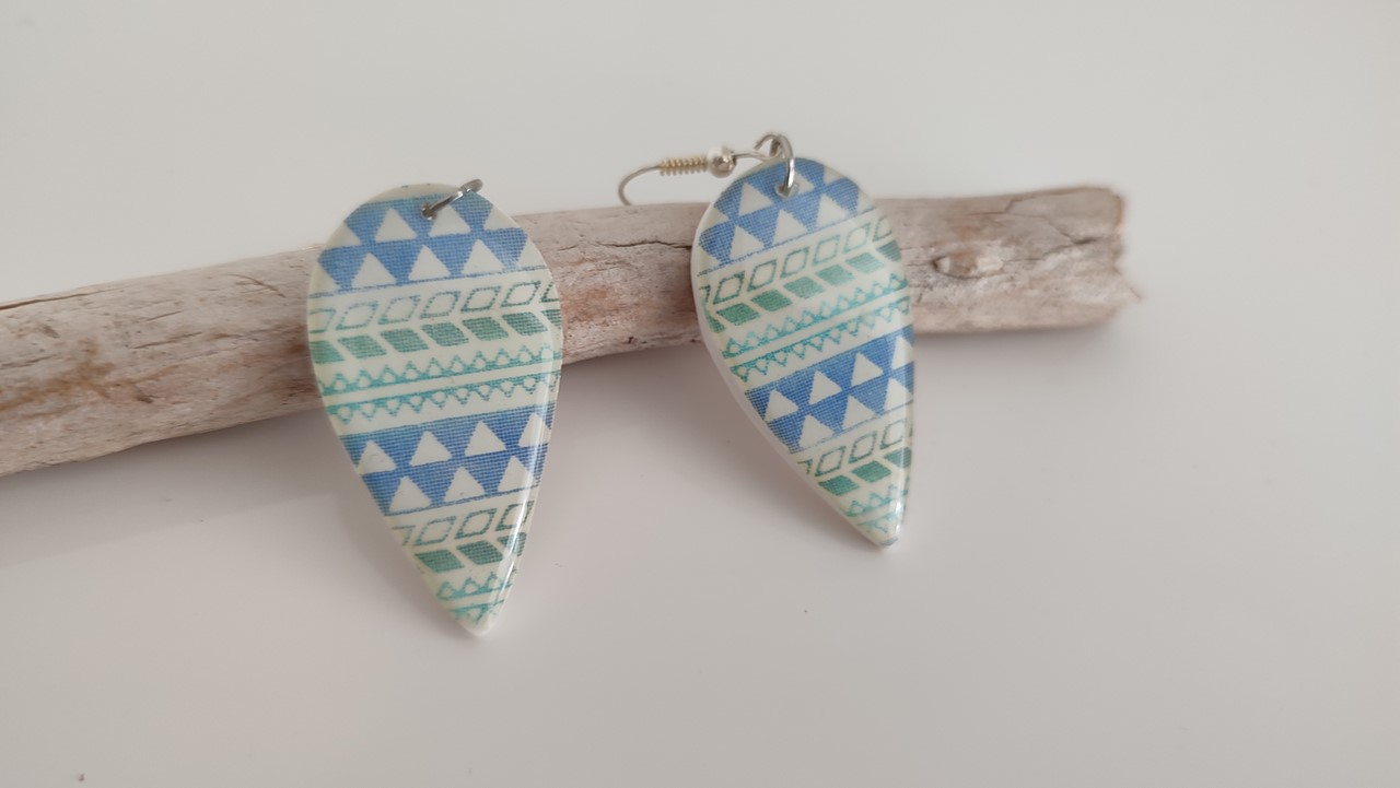 Boucles d'oreilles motif ethnique – Image 4