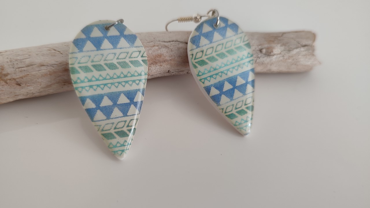Boucles d'oreilles motif ethnique – Image 3