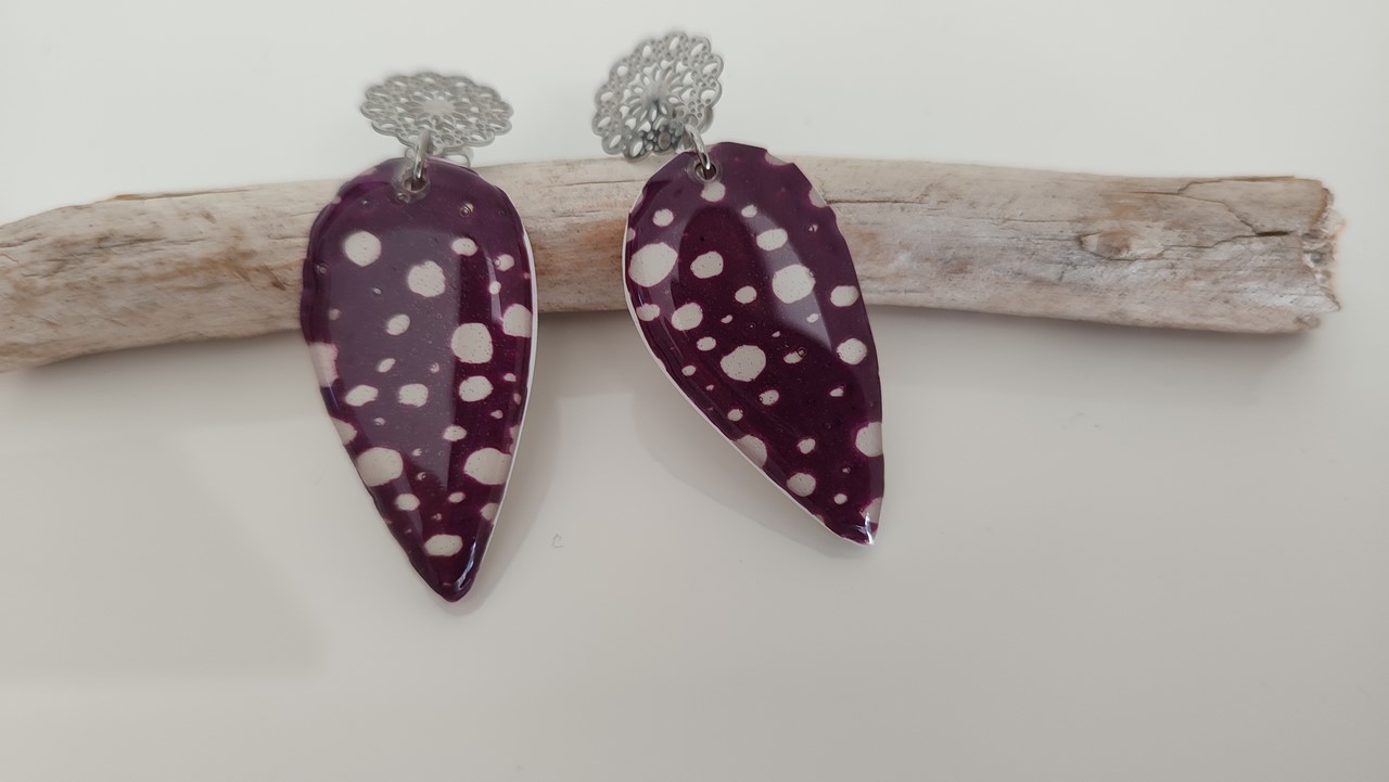 BUTINELY Boucles d'oreilles en relief style lunaire pour femme élégante collection météore