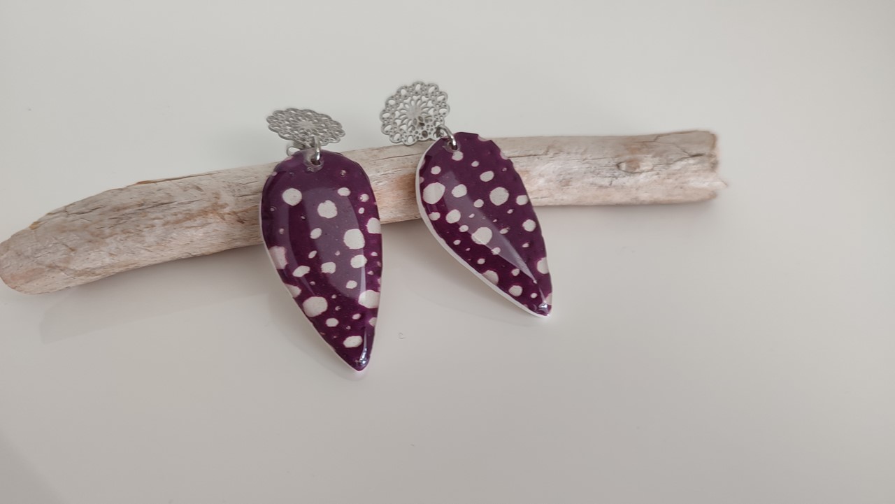 BUTINELY Boucles d'oreilles en relief style lunaire pour femme élégante collection météore