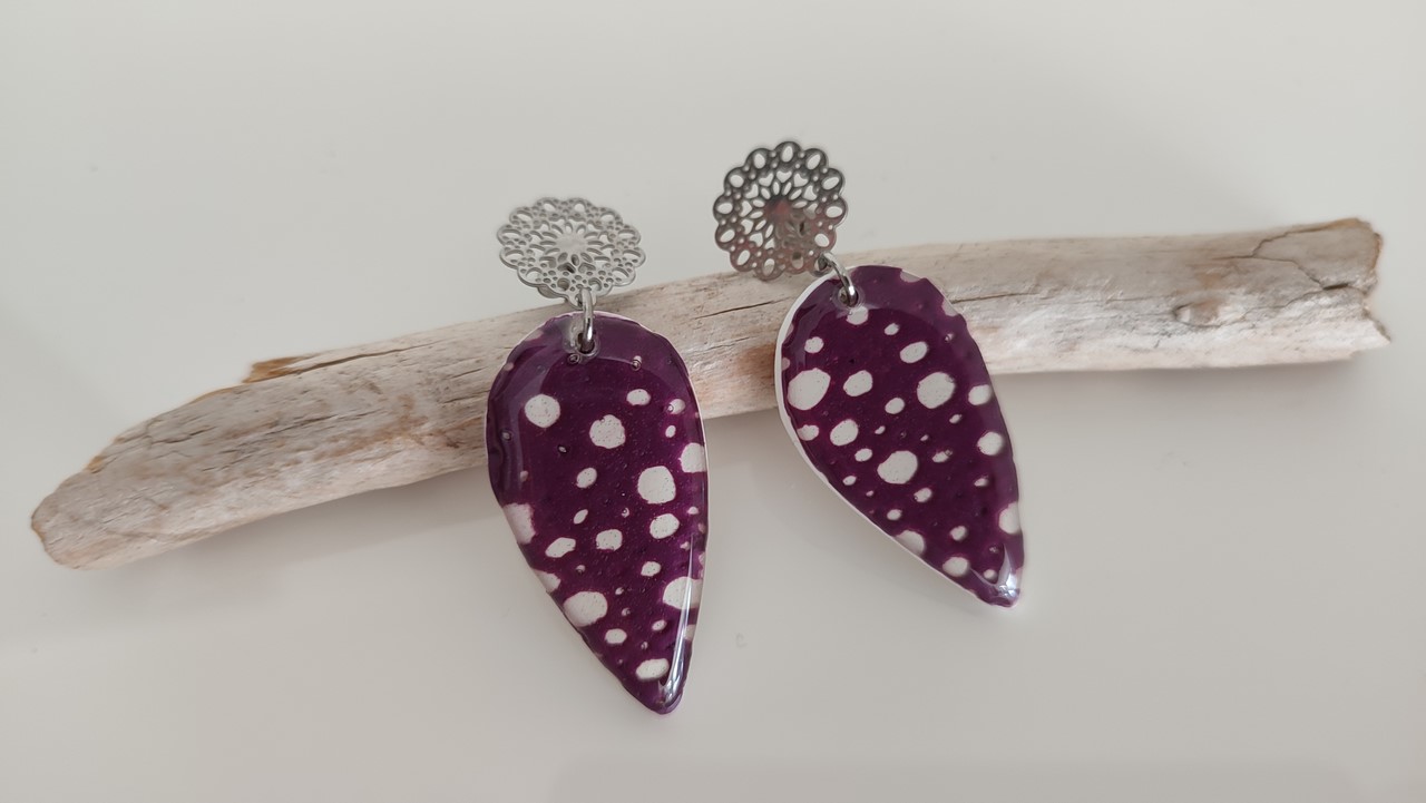 BUTINELY Boucles d'oreilles en relief style lunaire pour femme élégante collection météore