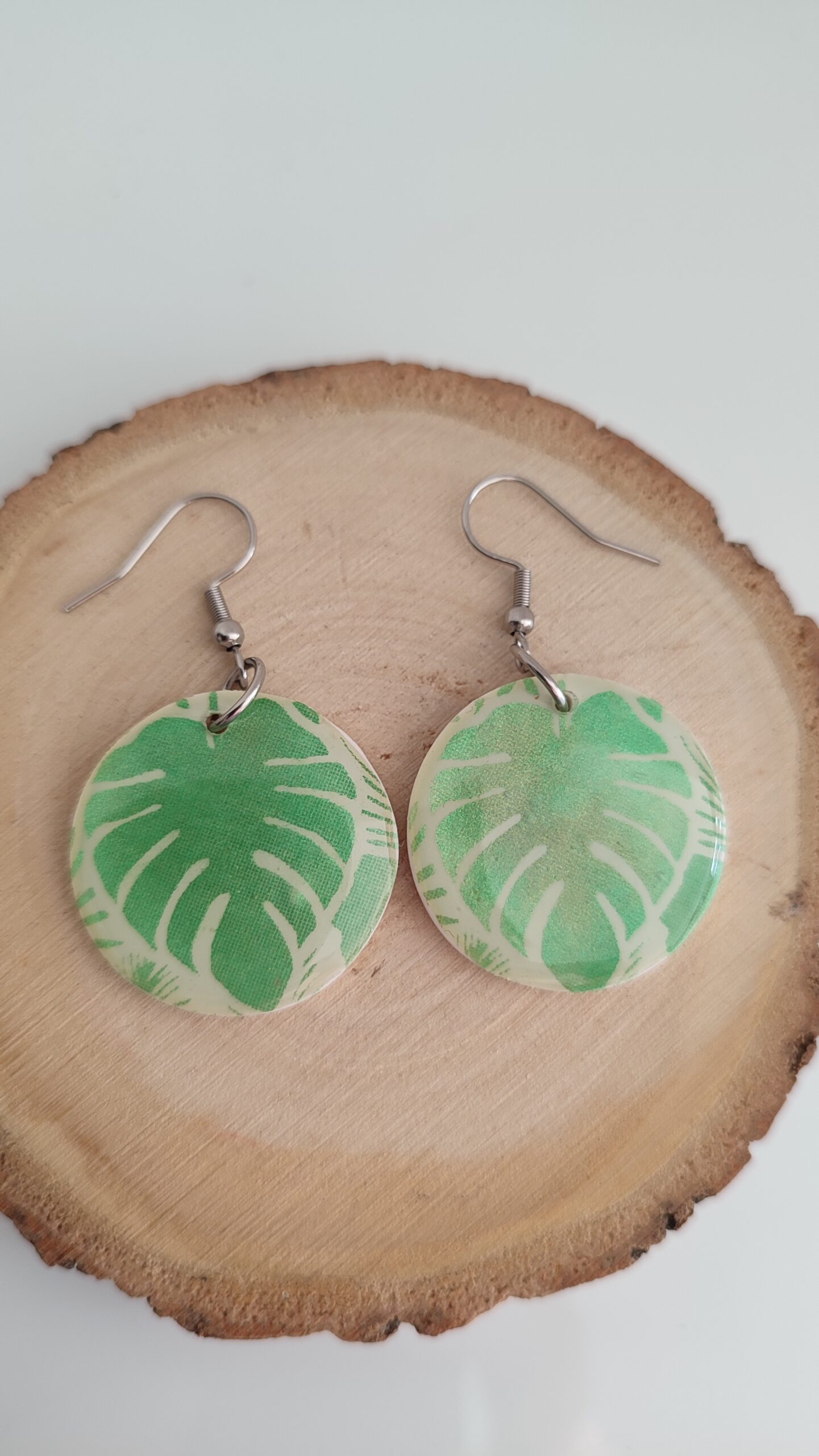 Boucles d'oreilles Monstera Luxuriante – Image 3