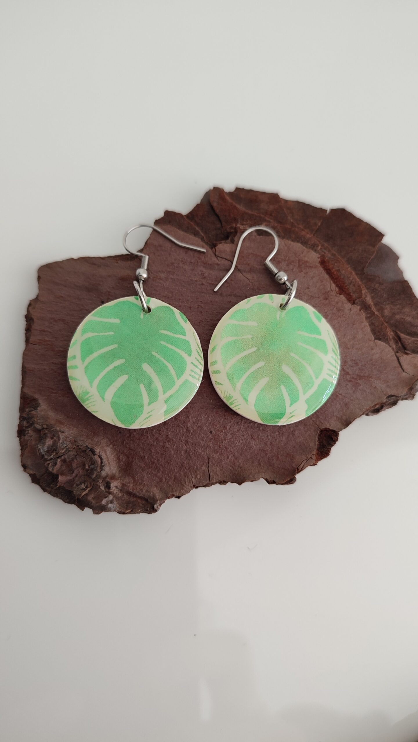 Boucles d'oreilles Monstera Luxuriante – Image 4