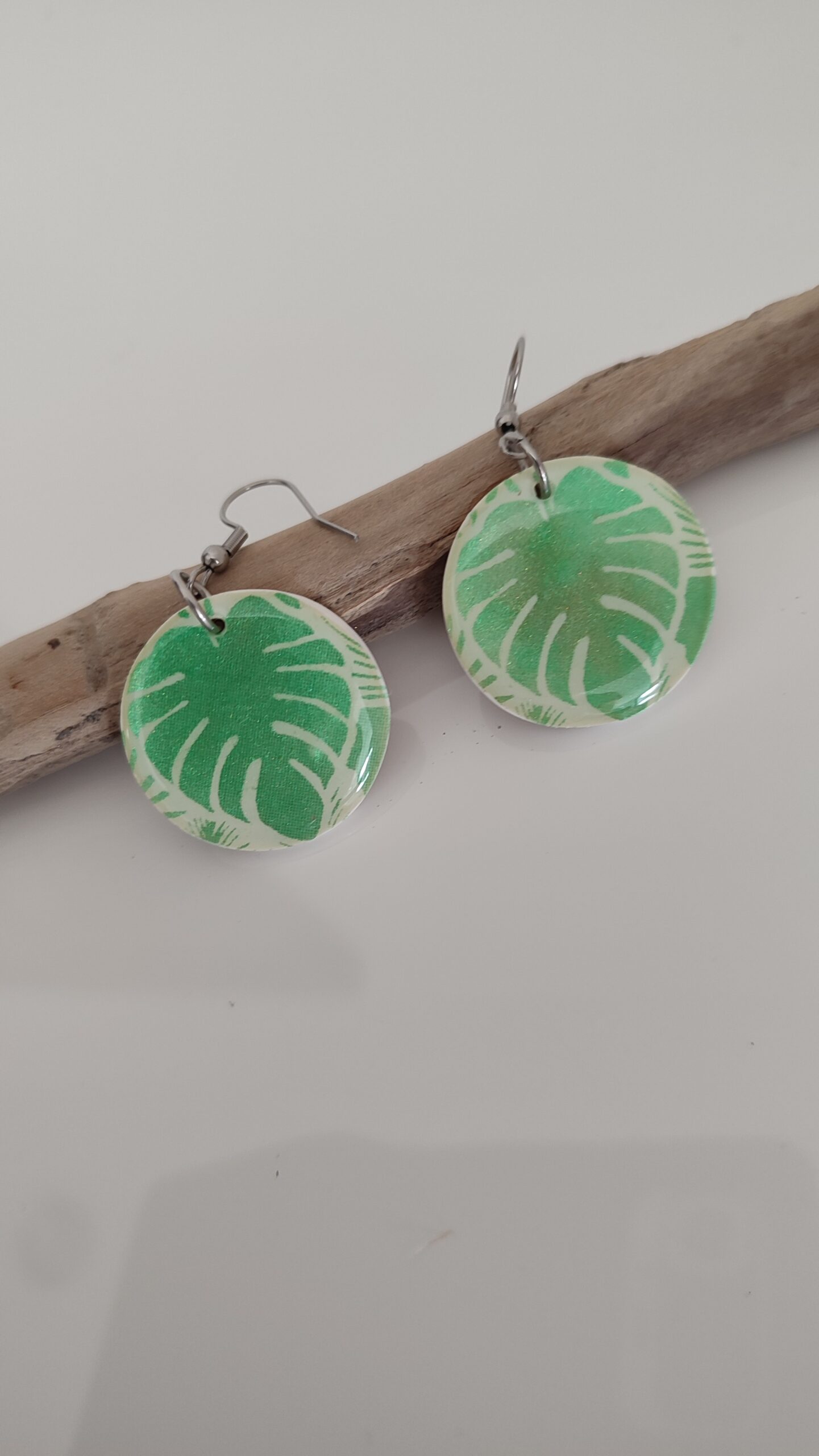 Boucles d'oreilles Monstera Luxuriante