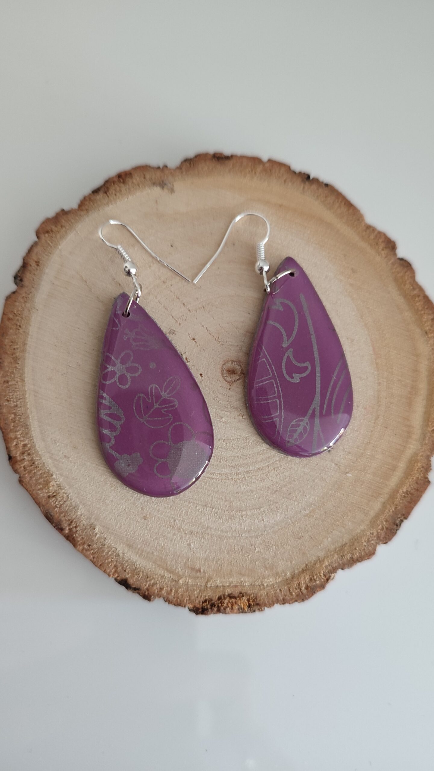 Boucles d'oreilles Lilas en Fleurs – Image 3