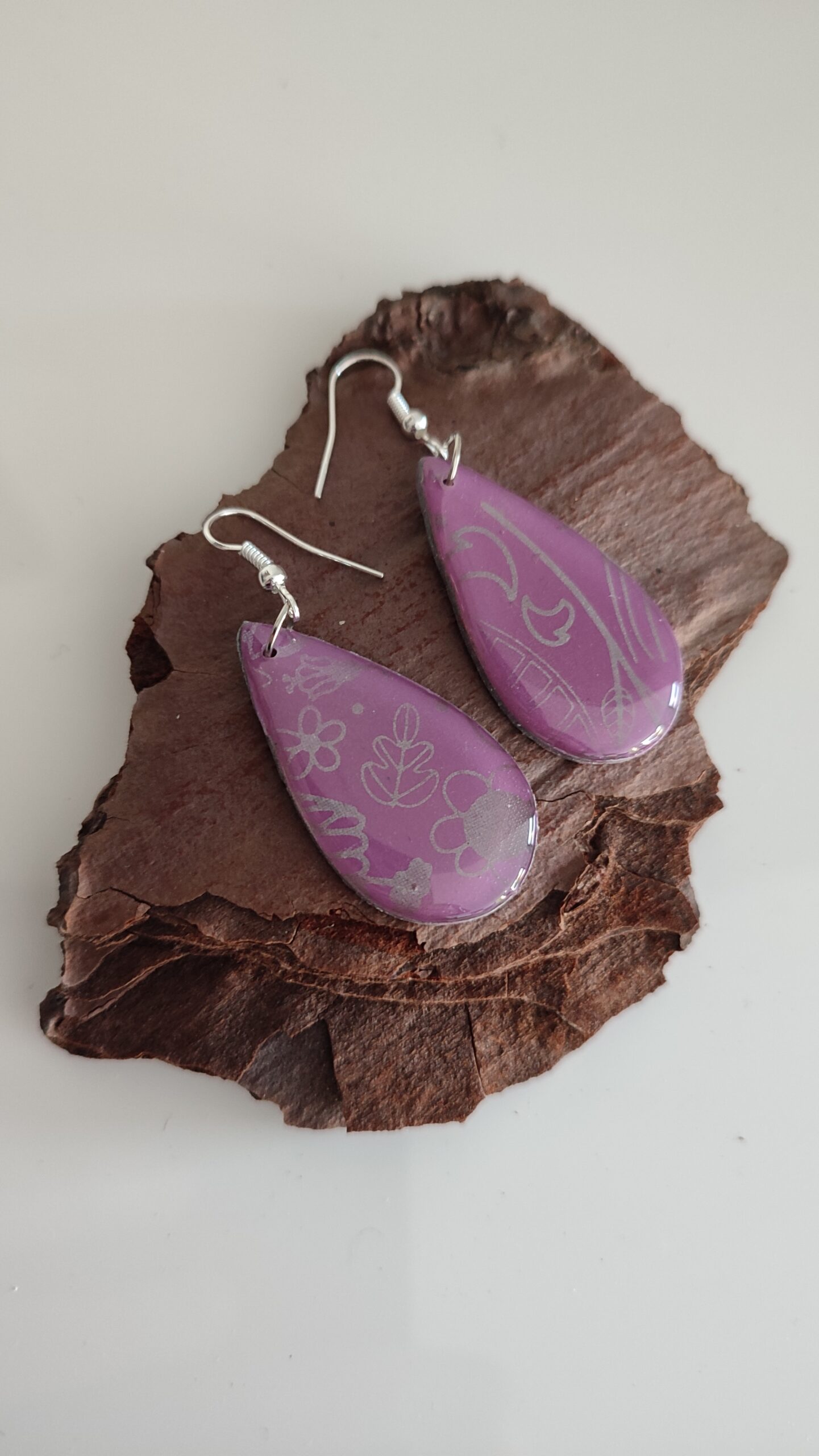 Boucles d'oreilles Lilas en Fleurs – Image 2