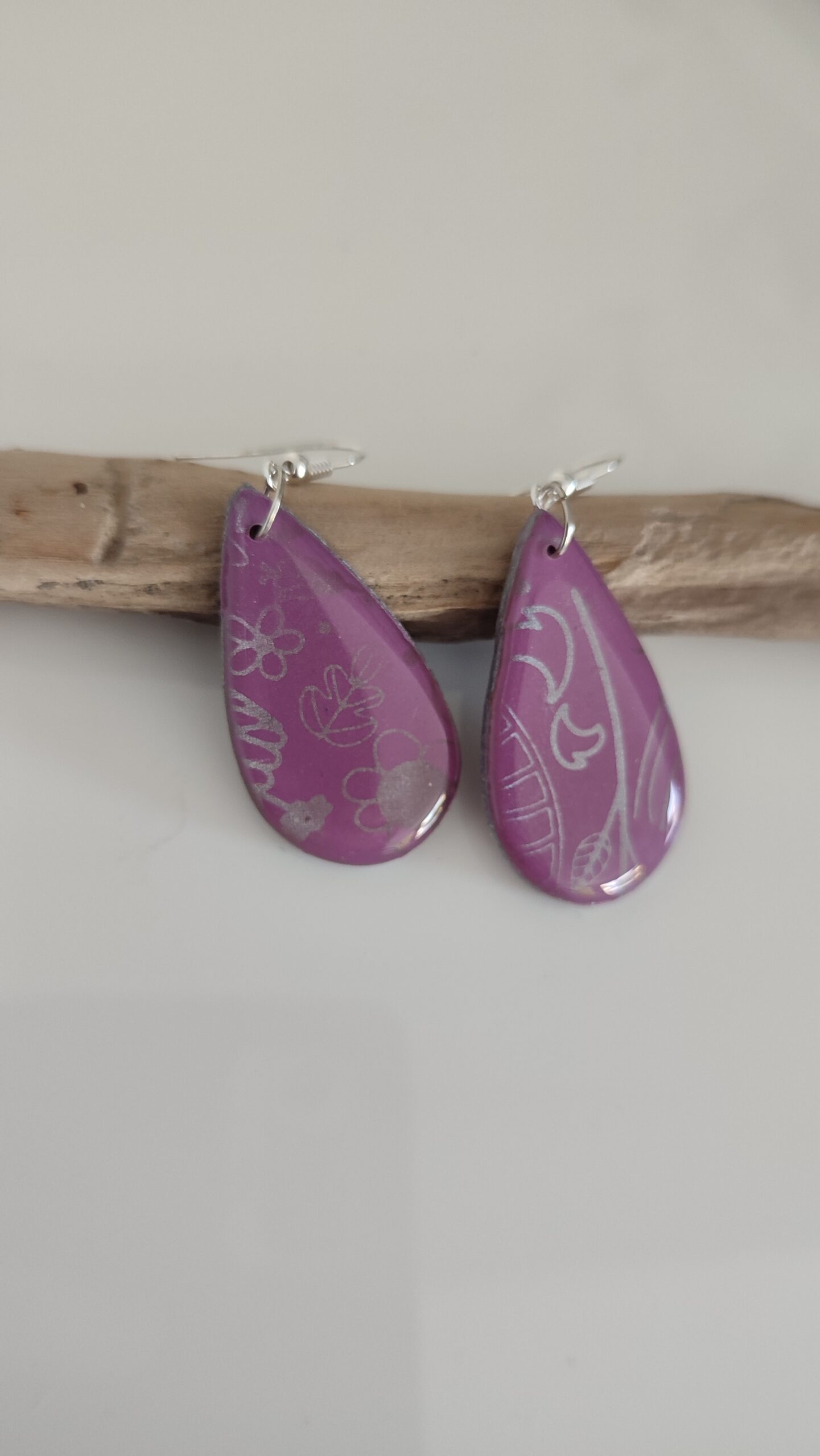 Boucles d'oreilles Lilas en Fleurs – Image 4