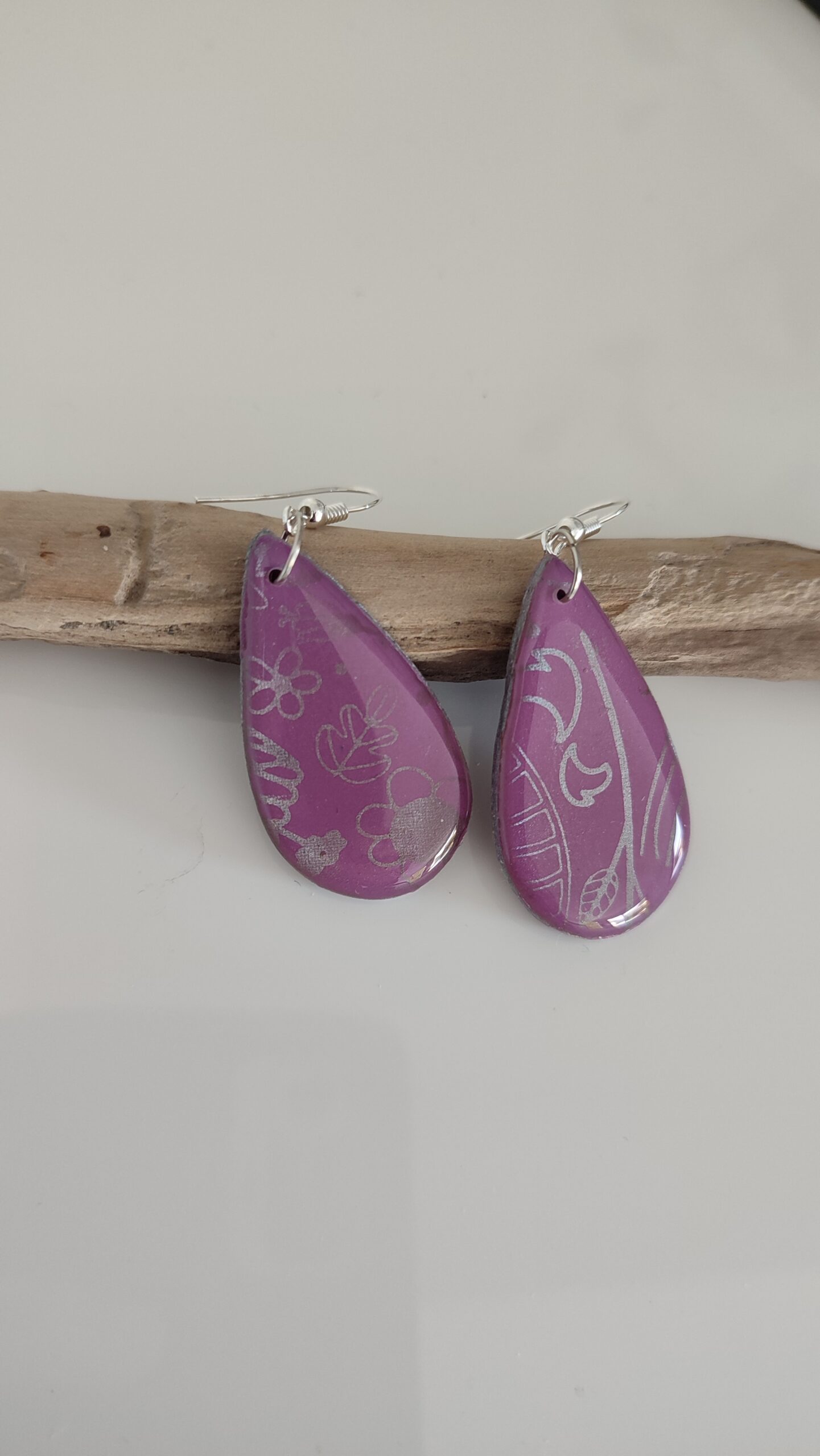 Boucles d'oreilles Lilas en Fleurs