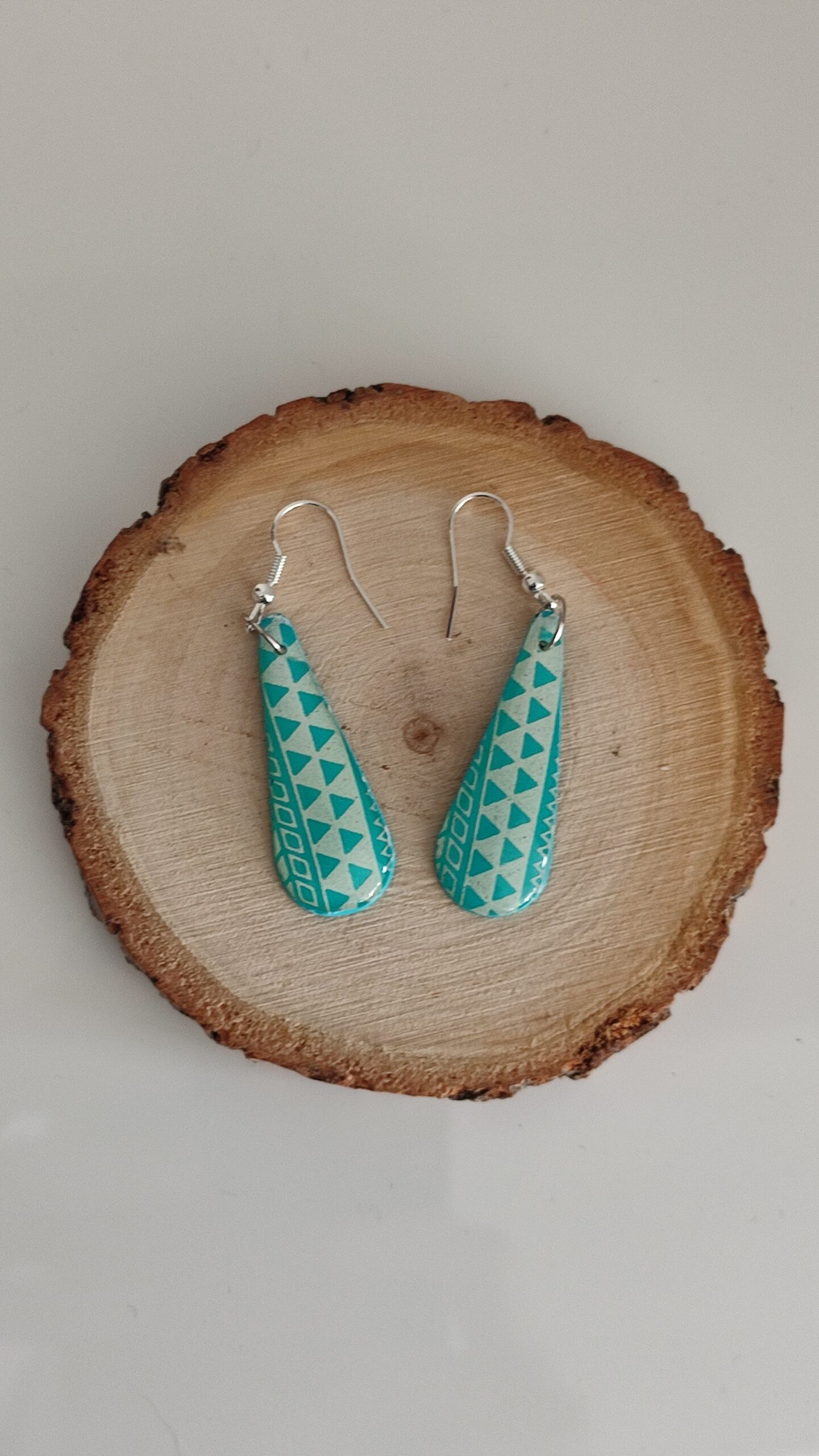 Boucles d'oreilles motif géométrique – Image 3